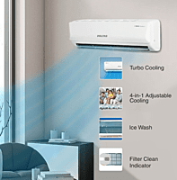 Voltas 1.5 Ton 3 Star, Inverter Split AC(Copper, 5-in-1 Adjustable Mode, Anti-dust Filter, 2023 Model, 183V Vertis Emerald, White)