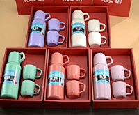 Vaccum flask with 2 cups