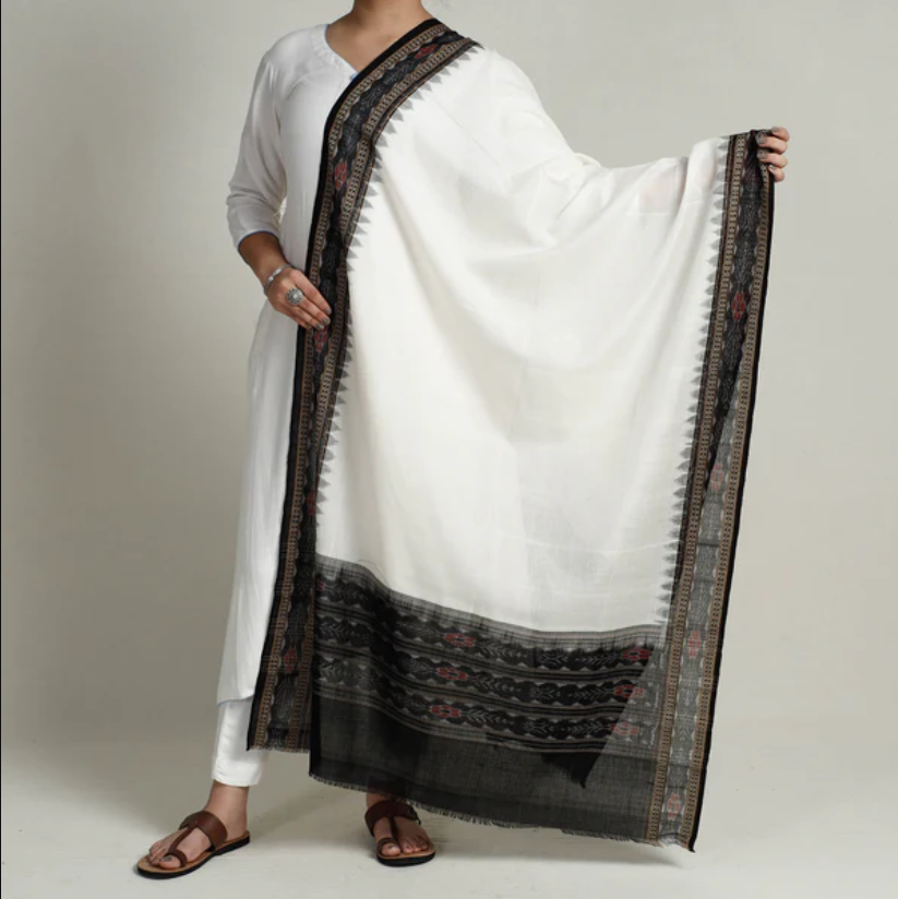 PHERA DUPATTA YELLOW BLACK