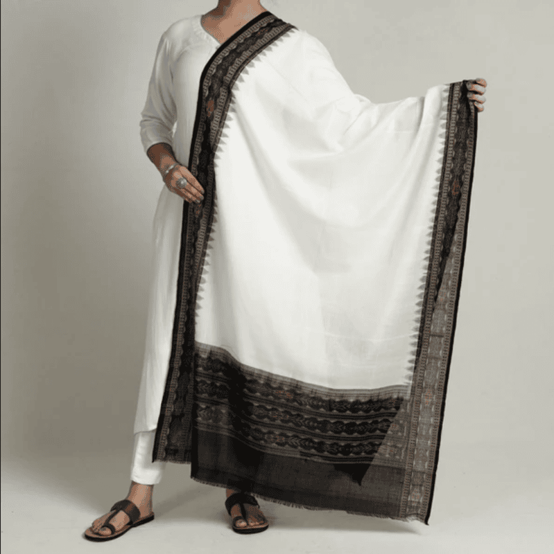 PHERA DUPATTA YELLOW BLACK