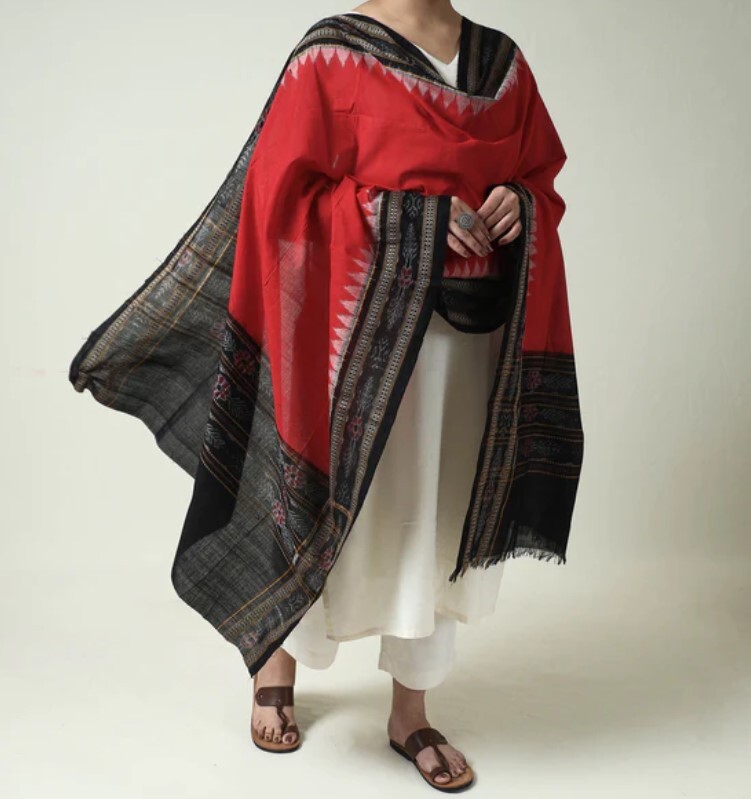 PHERA DUPATTA YELLOW BLACK