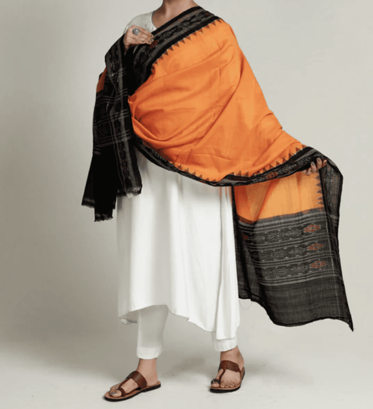 PHERA DUPATTA YELLOW BLACK