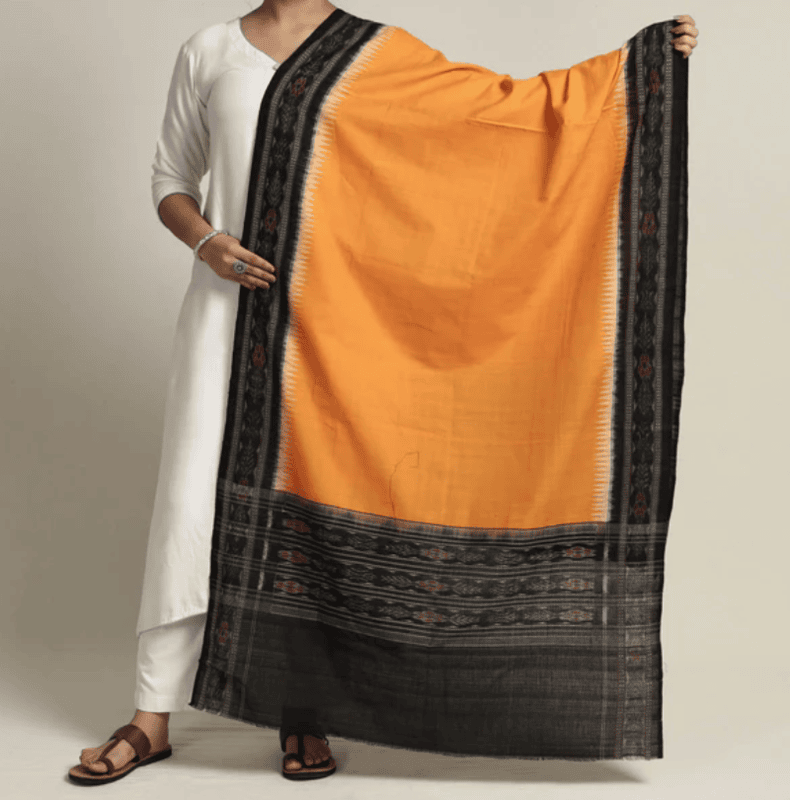 PHERA DUPATTA YELLOW BLACK