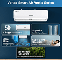 Voltas SmartAir Inverter AC, 1 Ton, 3 Star - 123V Vertis Emerald