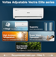 Voltas Adjustable Inverter Split AC, 1 Ton, 5 Star- 125V Vectra Elite