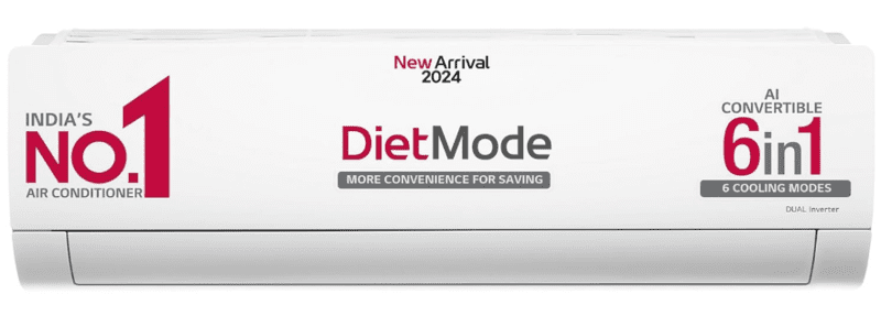 LG 1.5 Ton 3 Star DUAL Inverter Split AC (Copper, AI Convertible 6-in-1 Cooling, 2 Way Swing, HD Filter with Anti-Virus Protection, 2024 Model, TS-Q18JNXE3, White)