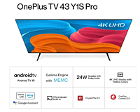 OnePlus 108 cm (43 inches) Y Series 4K Ultra HD Smart Android LED TV 43Y1S Pro (Black)