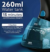 AGARO Signify Handheld Garment Steamer, Wrinkle Remover, Iron, Fast Heat, Ceramic Steam Nozzle, 1500W, 260 ML Water Tank, Detachable Fabric Brush