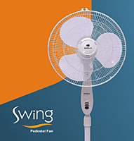 Havells Swing 400mm Pedestal Fan (White)
