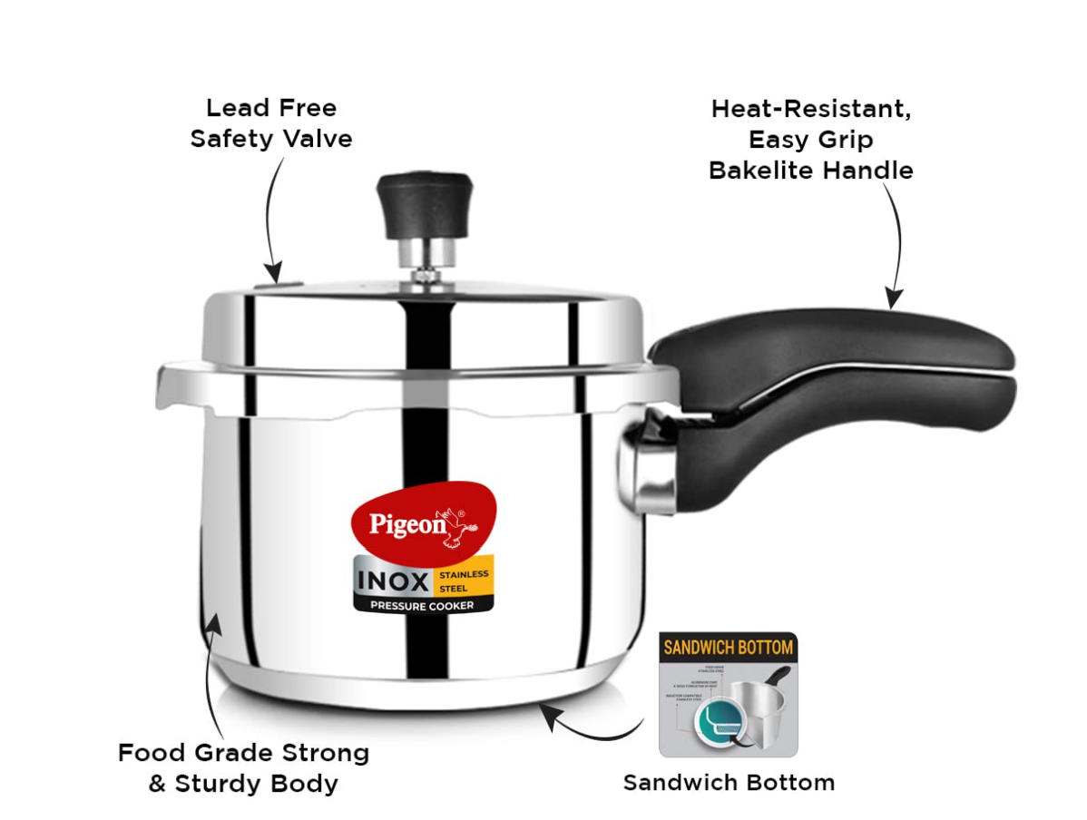 Pigeon Steel JADE Flat Bottom Tope -2700ml