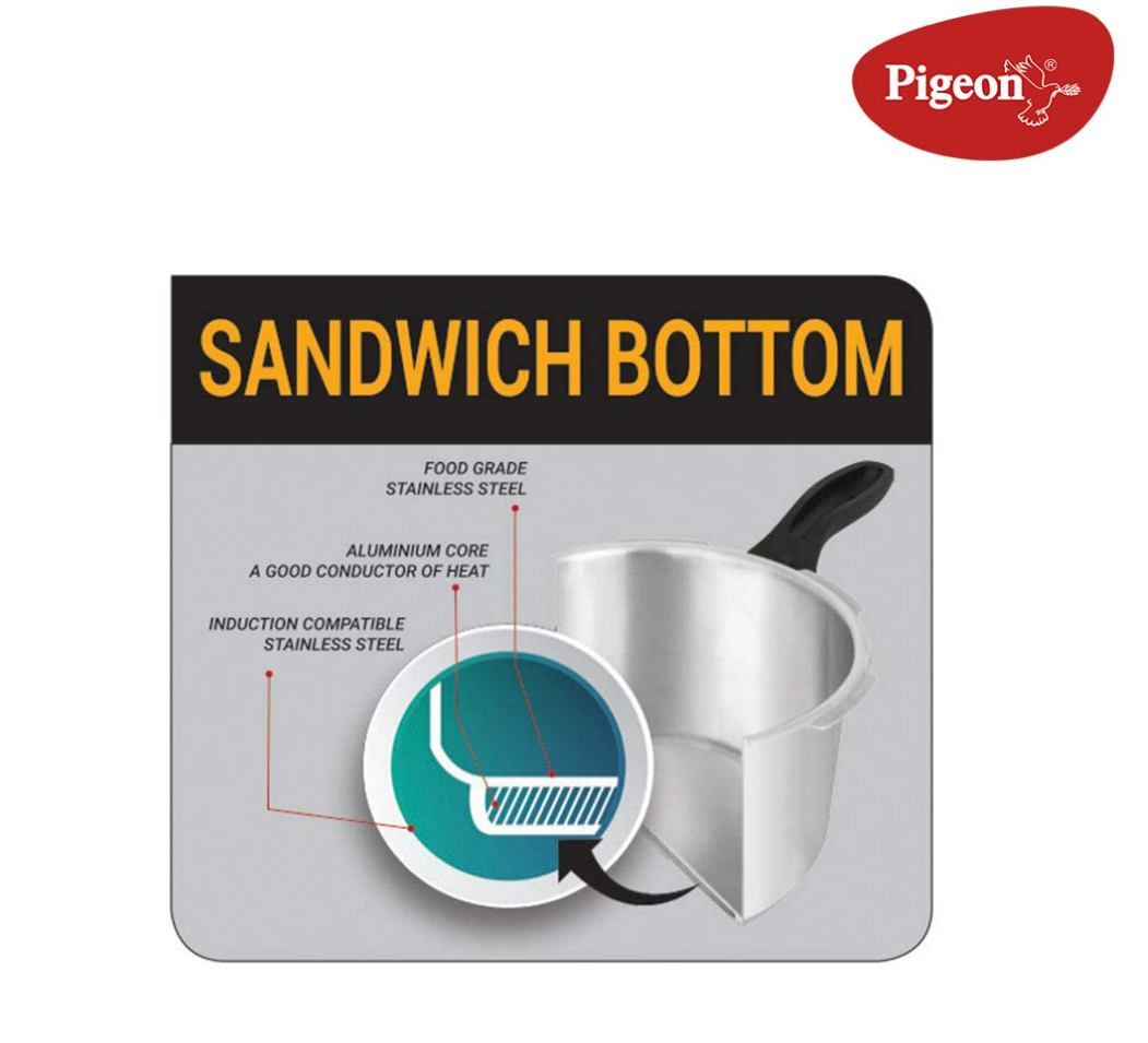 Pigeon Steel JADE Flat Bottom Tope -3600ml