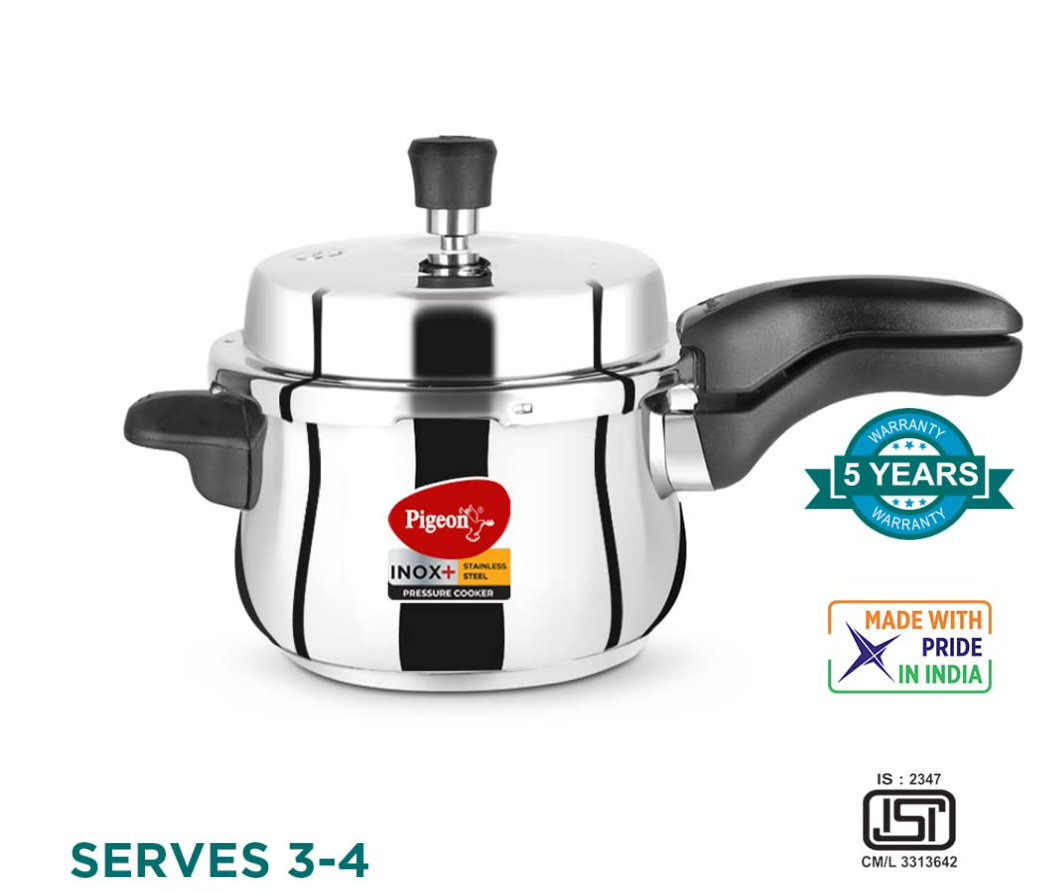 Pigeon Steel JADE Flat Bottom Tope -2200ml