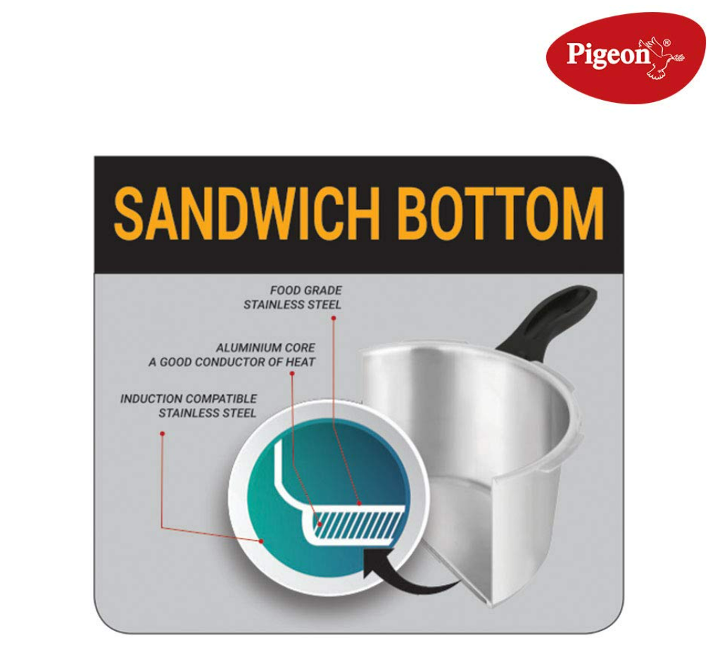 Pigeon Steel JADE Flat Bottom Tope -1750ml