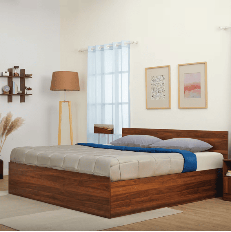 Taurus Engineered Wood Bed with Storage (78*72inch) / (1.98m*1.83m)