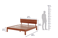 Swirl Solid Wood Without Storage Bed