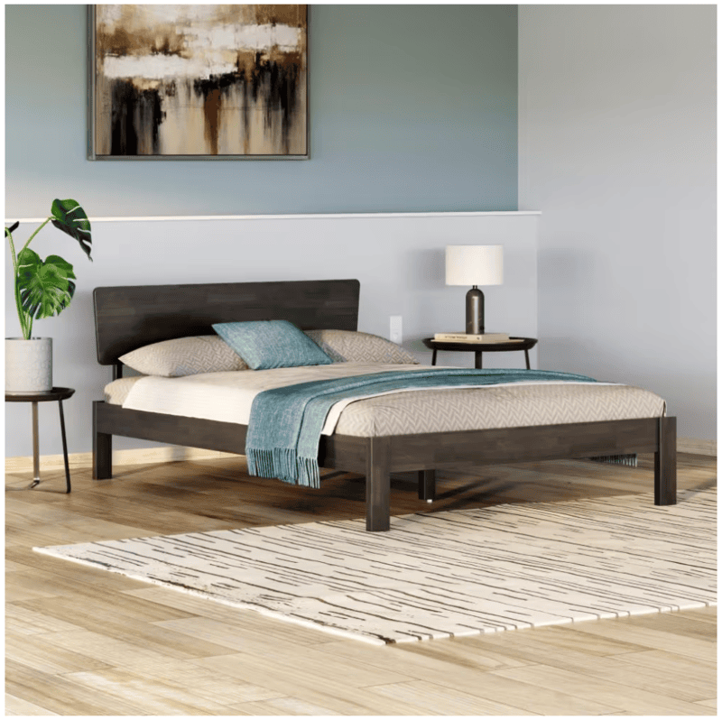 Swirl Solid Wood Without Storage Bed