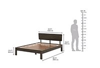 Swirl Solid Wood Without Storage Bed