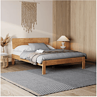Swirl Solid Wood Without Storage Bed