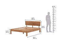 Swirl Solid Wood Without Storage Bed