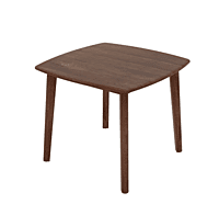 Salvia (Lingon table-Leve chair) 4-seater Solid wood square shape dining set