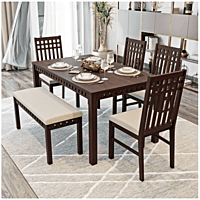 Kopra 6 seater Dining Set (with cushion omega pearl)