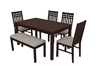 Kopra 6 seater Dining Set (with cushion omega pearl)