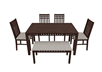 Kopra 6 seater Dining Set (with cushion omega pearl)