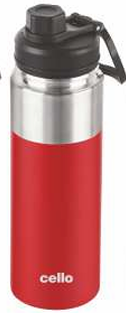 Cello Duro Tuff Series Sprint Double Walled Stainless Steel Bottle with DTP Coating, 850 ml Flask
