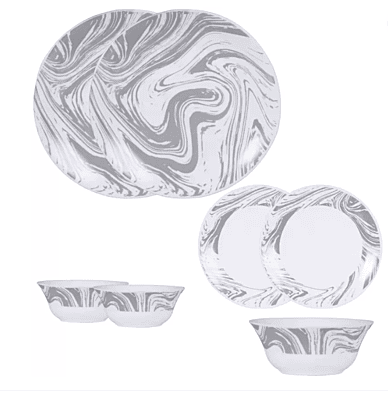 BOROSIL SOUP PLATE SET
