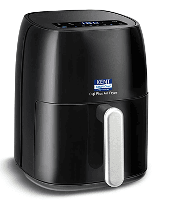 KENT Star Air Fryer | 4 L Capacity | Fry, Grill, Roast, Bake | 80% less oil | 80˚C to 200˚C | 60-minutes timer | Auto shut off | Black