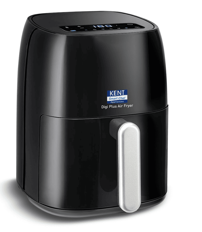KENT Star Air Fryer | 4 L Capacity | Fry, Grill, Roast, Bake | 80% less oil | 80˚C to 200˚C | 60-minutes timer | Auto shut off | Black