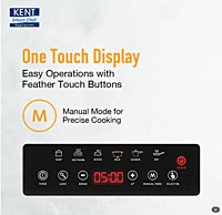 KENT Star Induction Cooktop 3000W | 6 Preset Menu | Full Microcrystalline Glass | Feather Touch Buttons & LED Display | Milk Boiling & Turbo Cooking Function | Overheat Protection & Auto Turn-Off