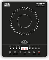 KENT Diamond Induction Cooktop 2000W|8 Preset Menu|Full Microcrystalline Glass|Feather Touch Buttons & Led Display|Milk Boiling & Keep Warm Function|Overheat Protection & Auto Turn-Off, Radiant