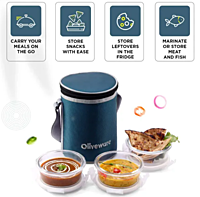 Oliveware pebble Glass Lunch Box