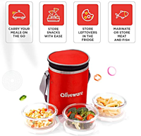 Oliveware pebble Glass Lunch Box