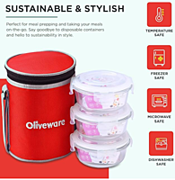 Oliveware pebble Glass Lunch Box