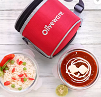 Olive ware Bolt Glass Lunch Box