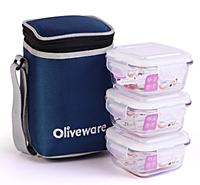 Olive ware Contra Glass Lunch Box