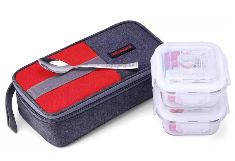 Olive ware Freshco Glass Lunch Box