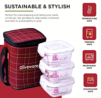 Olive ware Spyker Glass Lunch Box