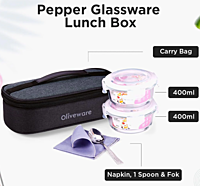 Olive ware pepper Glass Lunch Box