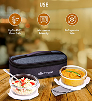 Olive ware pepper Glass Lunch Box