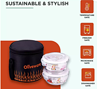Olive ware Sizzle Glass Lunch Box