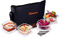 Olive ware Musk Glass Lunch Box