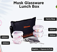 Olive ware Musk Glass Lunch Box