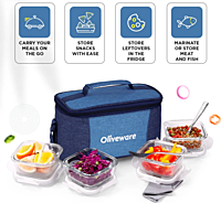 Olive ware Slick Glass Lunch Box