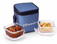 Olive ware Roman Glass Lunch Box