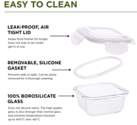 Olive ware Eathen Glass Lunch Box