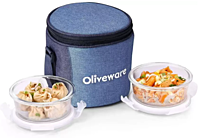 Olive ware Lily Glass Lunch Box