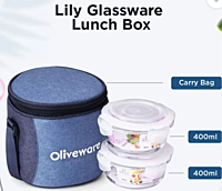 Olive ware Lily Glass Lunch Box
